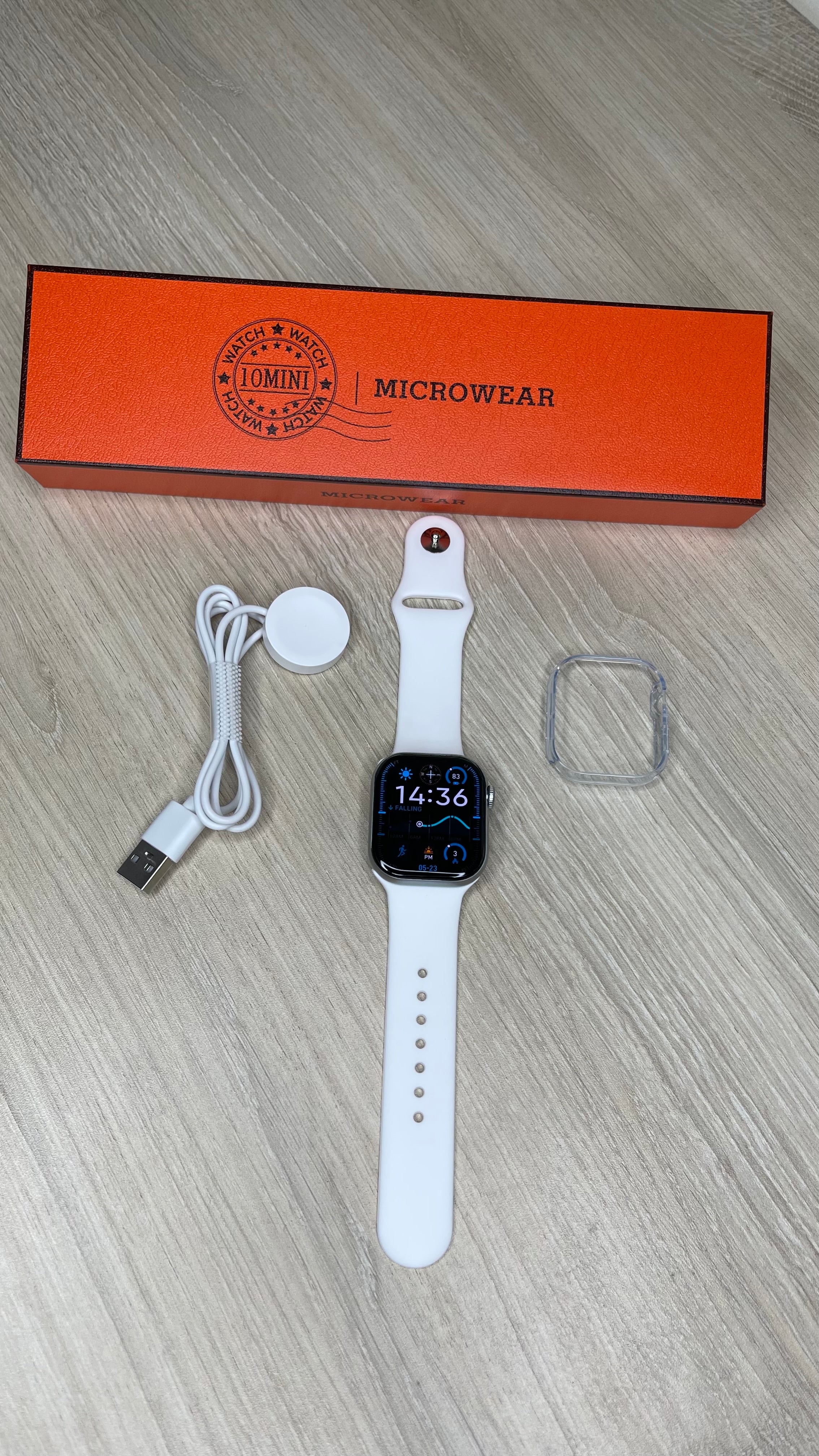 Relógio Smartwatch W10 Pro Mini Microwear 2025 - Série 10 com ChatGpt e Resistente Água Tela 42mm Amoled + Case de Proteção