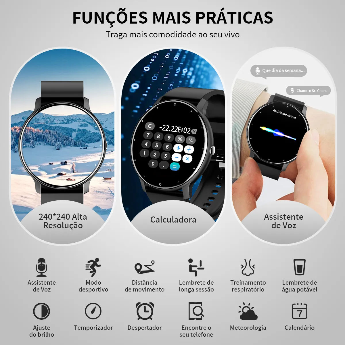 Relógio SmartWatch S38 serie 8 pro Khostar - GPS Integrado, Resistente a Água 49mm.