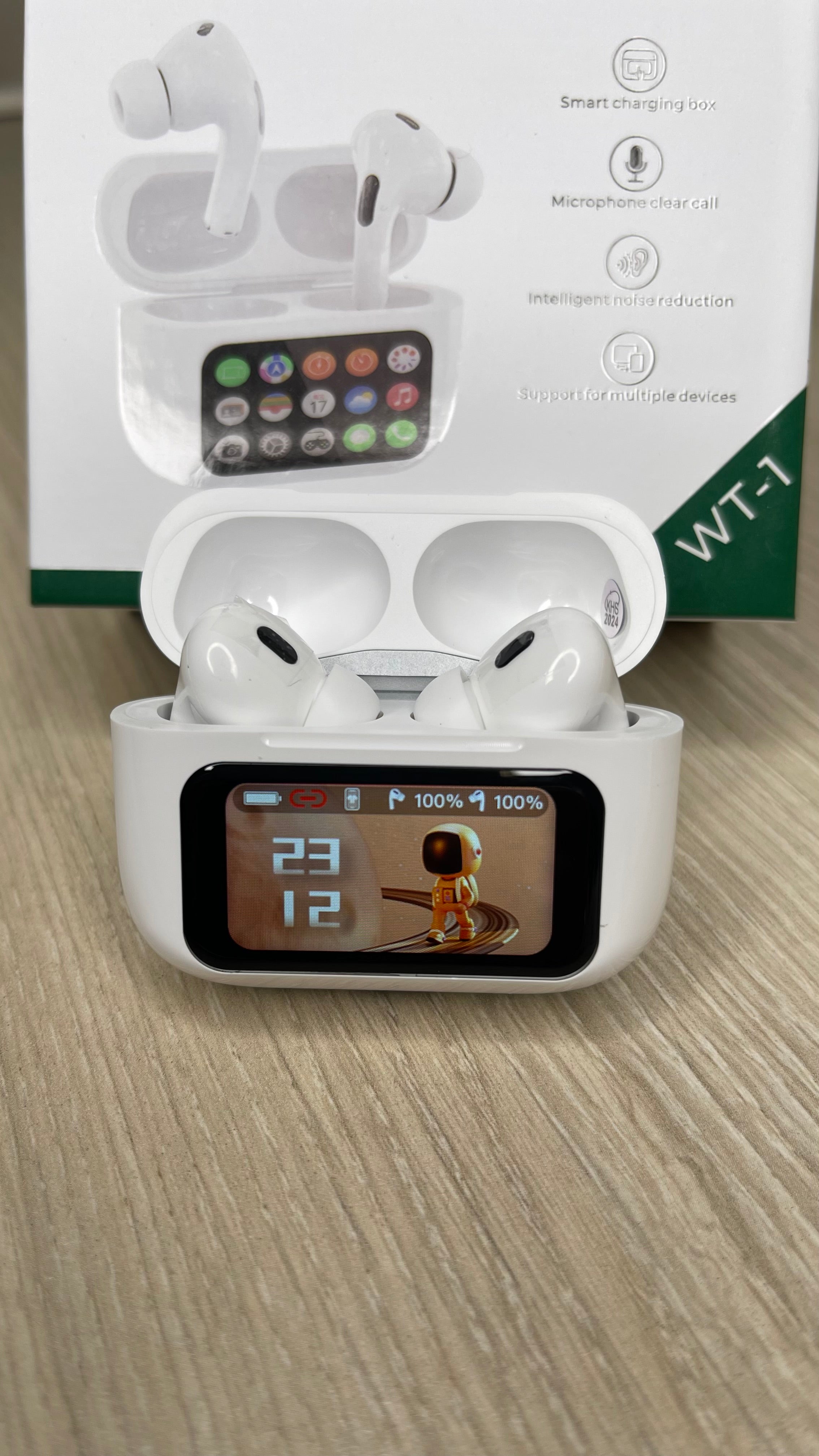 Fone De Ouvido Bluetooth Tws - Tela Touch 5.4 com  Redução de Ruído e Microfone