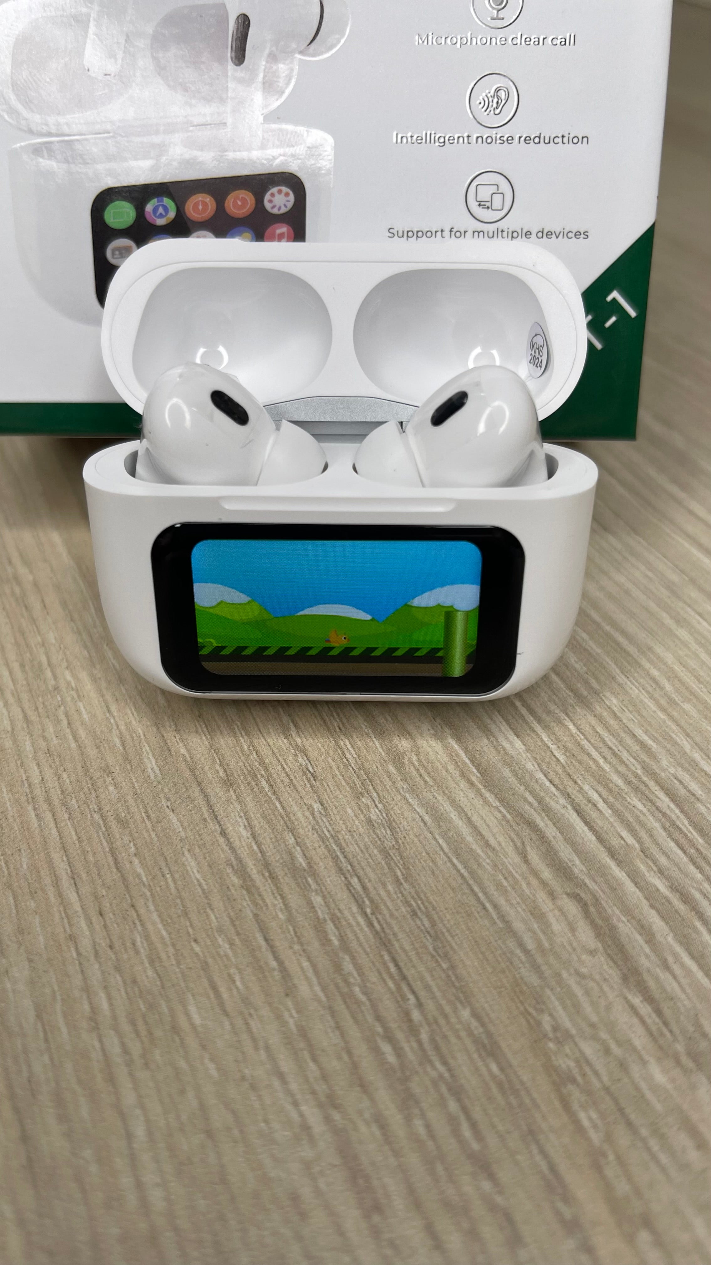 Fone De Ouvido Bluetooth Tws - Tela Touch 5.4 com  Redução de Ruído e Microfone