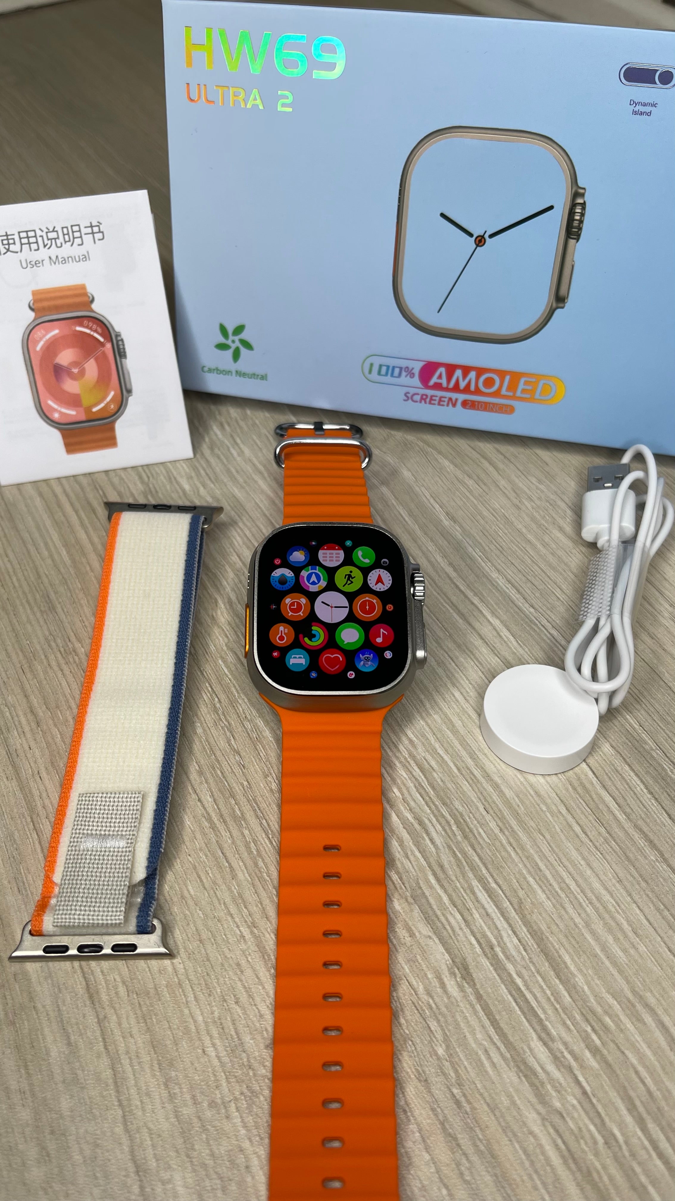 Relógio Smartwatch Hw69 Ultra2 Howear 2025 - Novo Lançamento com 2 Pulseiras Original