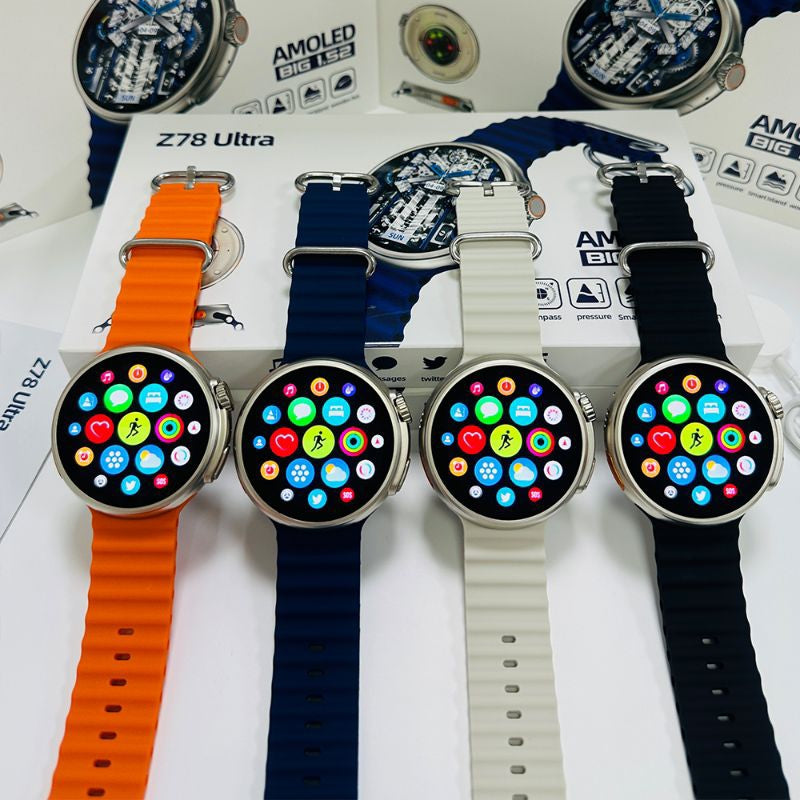 Relógio Inteligente Smartwatch Redondo Ultra 9 Pro Esportes Microwear - Resistente a Água, GPS Integrado, Tela Infinita e NFC.