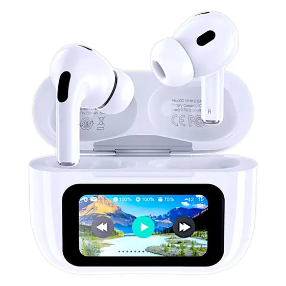 Fone De Ouvido Bluetooth Tws - Tela Touch 5.4 com  Redução de Ruído e Microfone