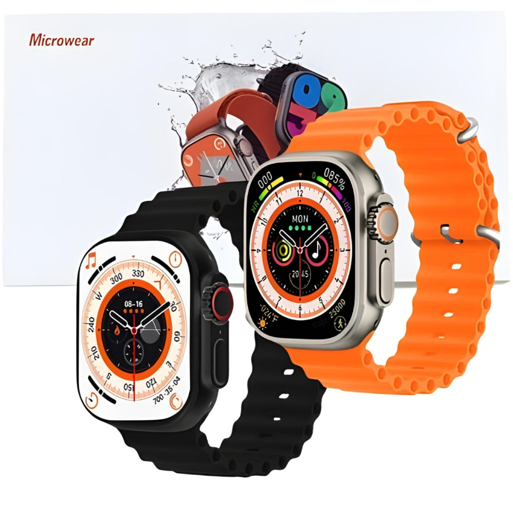 Relógio SmartWatch W69 Ultra Mini Microwear - 45mm Series 9 Gps e ChatGpt + 2 Pulseiras e uma Case de Proteção