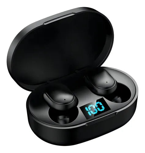 Fone De Ouvido E6s Bluetooth Com Tela Sem Fio Recarregável com Microfone e Cancelamento de Ruído