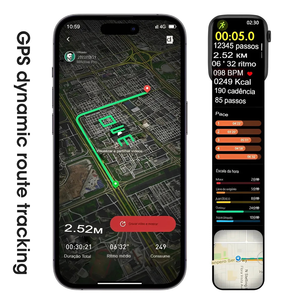 Relógio SmartWatch HW Watch X Howear 2025 - 45mm com Gps e ChatGpt Lançamento 2025 Com 7 Pulseiras