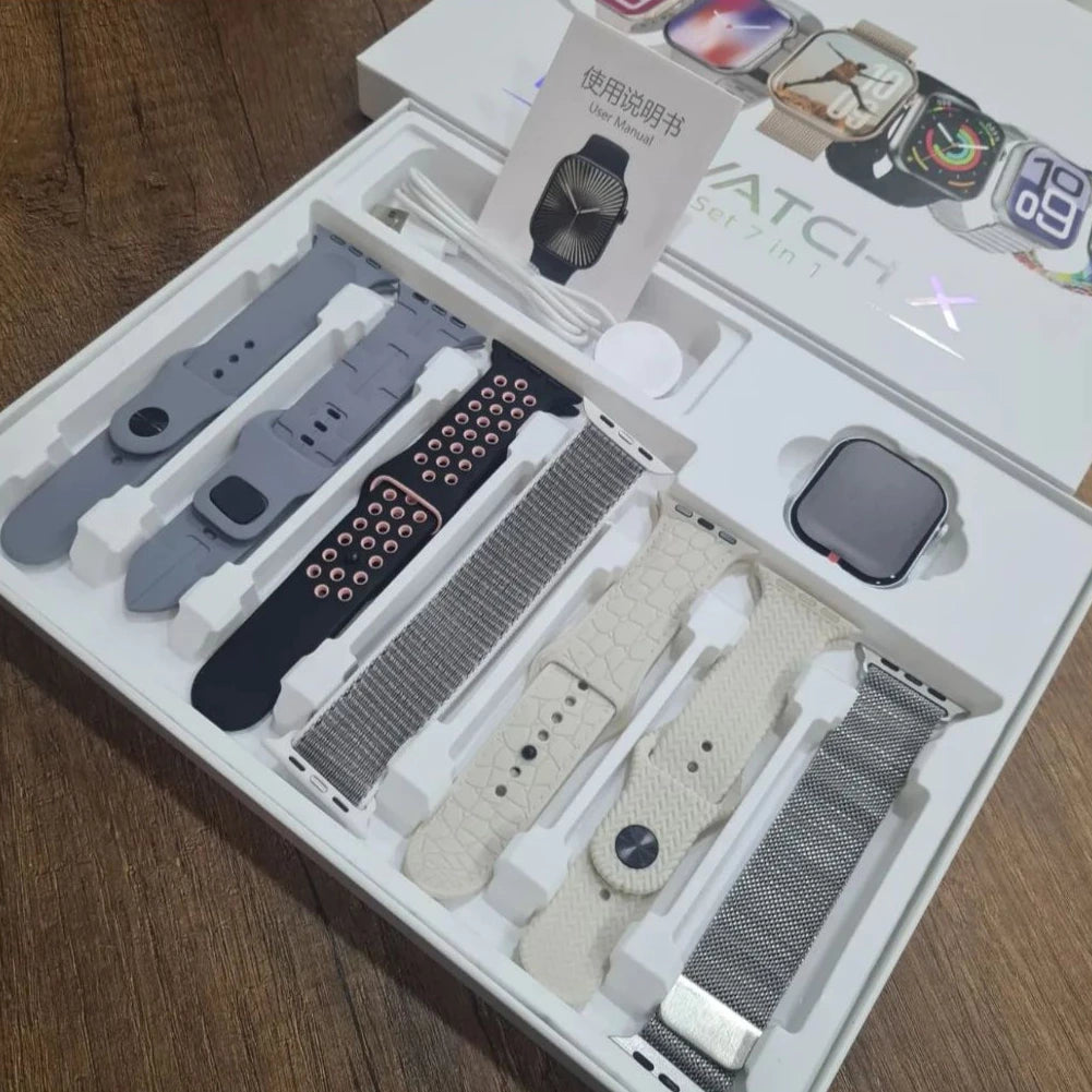 Relógio SmartWatch HW Watch X Howear 2025 - 45mm com Gps e ChatGpt Lançamento 2025 Com 7 Pulseiras