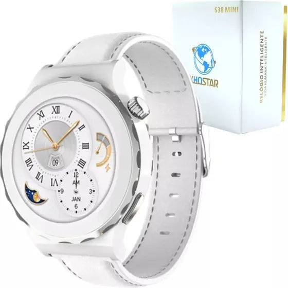Relógio Smartwatch S38 Mini Feminino Khostar - Prova D'agua, GPS Integrado, Full Touch.