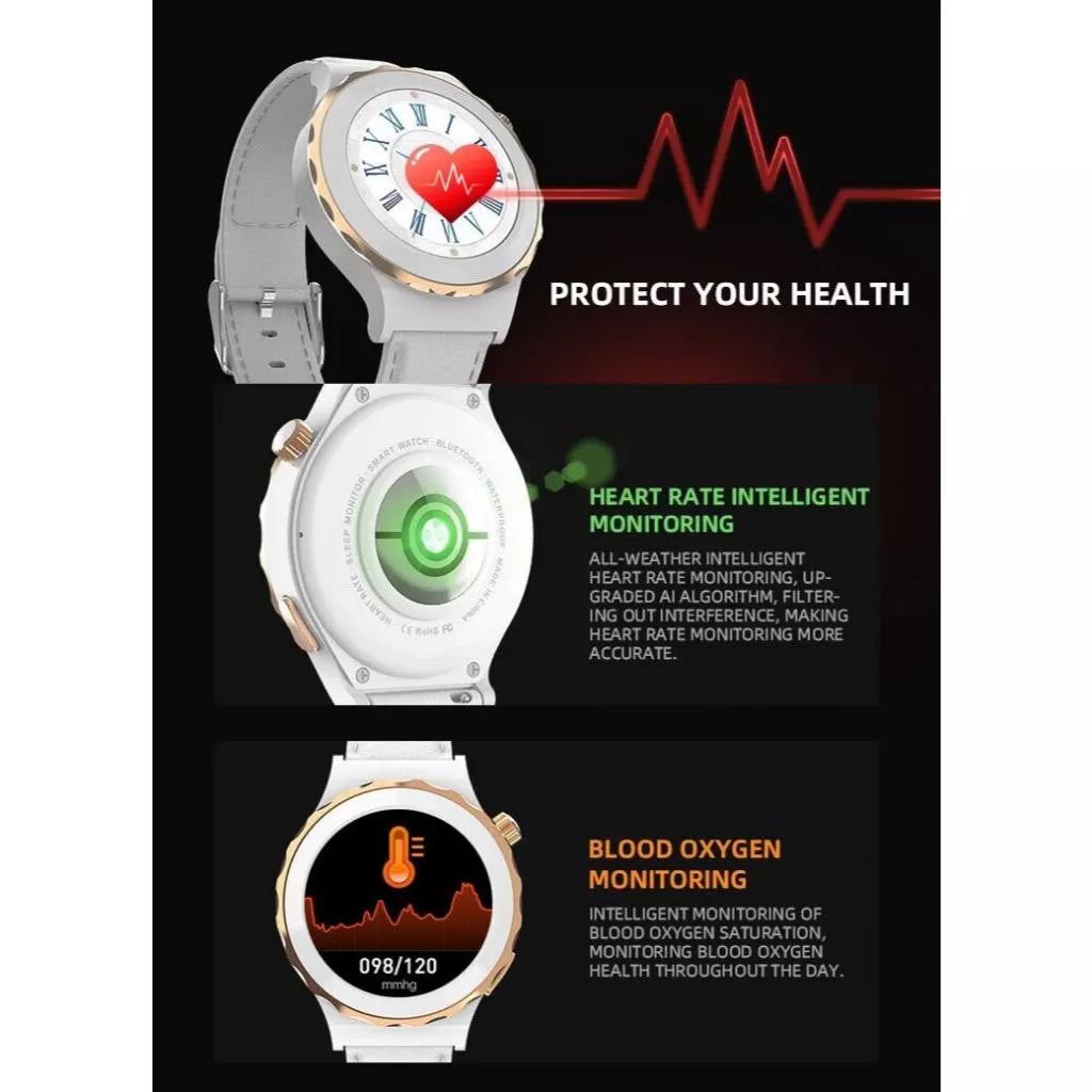 Relógio Smartwatch S38 Mini Feminino Khostar - Prova D'agua, GPS Integrado, Full Touch.