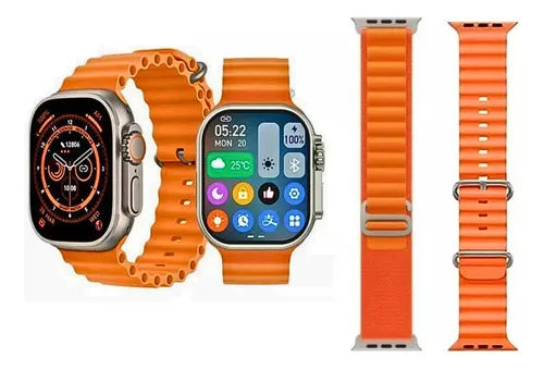 Relógio SmartWatch W69 Ultra Mini Microwear - 45mm Series 9 Gps e ChatGpt + 2 Pulseiras e uma Case de Proteção