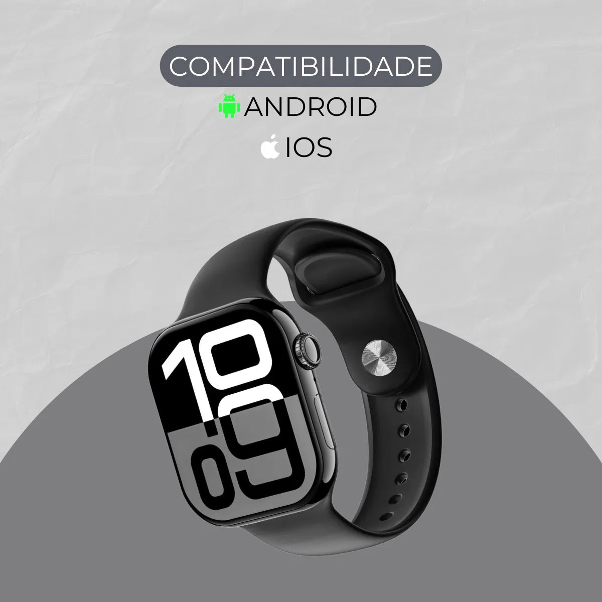 Relógio Smartwatch W10 Pro Mini Microwear 2025 - Série 10 com ChatGpt e Resistente Água Tela 42mm Amoled + Case de Proteção